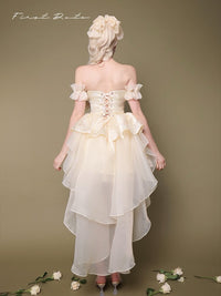 First Date Ivory Dress with Train