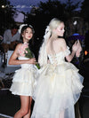First Date Ivory Dress with Train