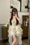 First Date Ivory Dress with Train