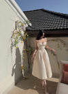 Sheer Luck Mirri White Sling Midi Dress