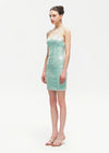 Mint Green Sequined Slip Slim Mini Dress