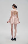 Pink Back Heart Queen Anne Mini Dress