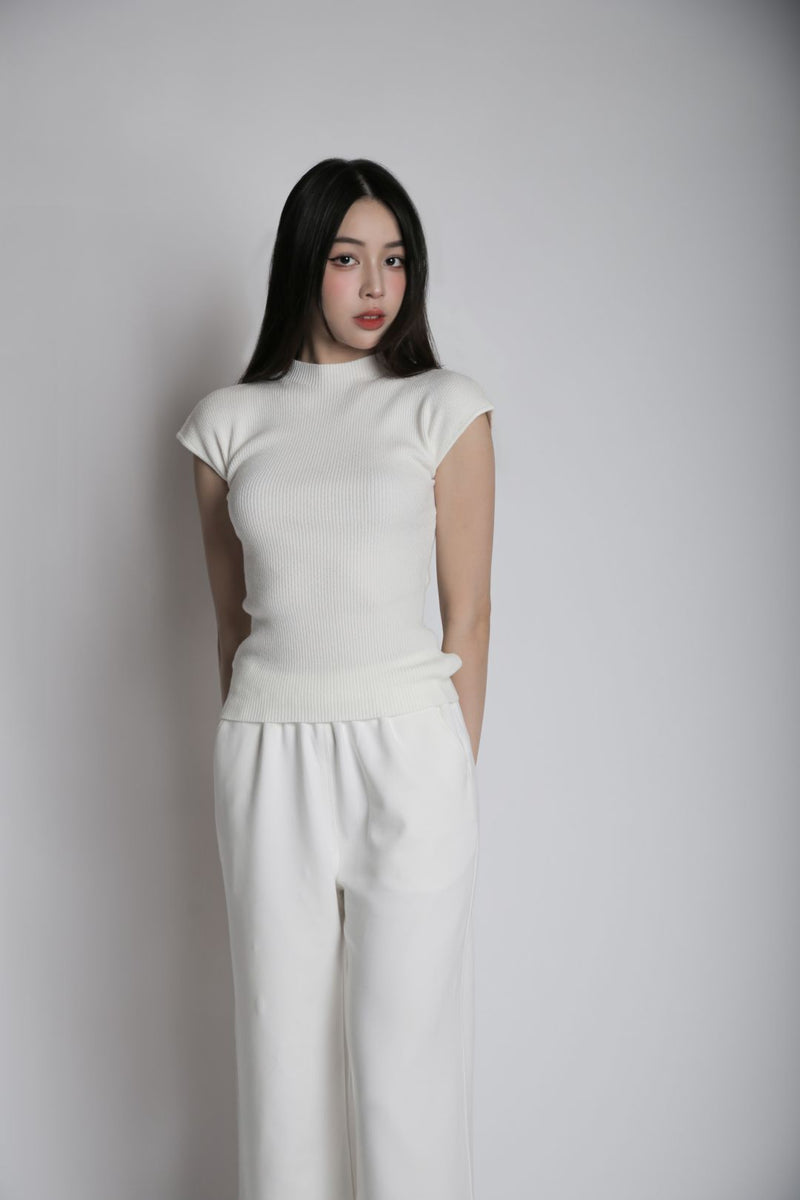 Short Sleeve Wool Top