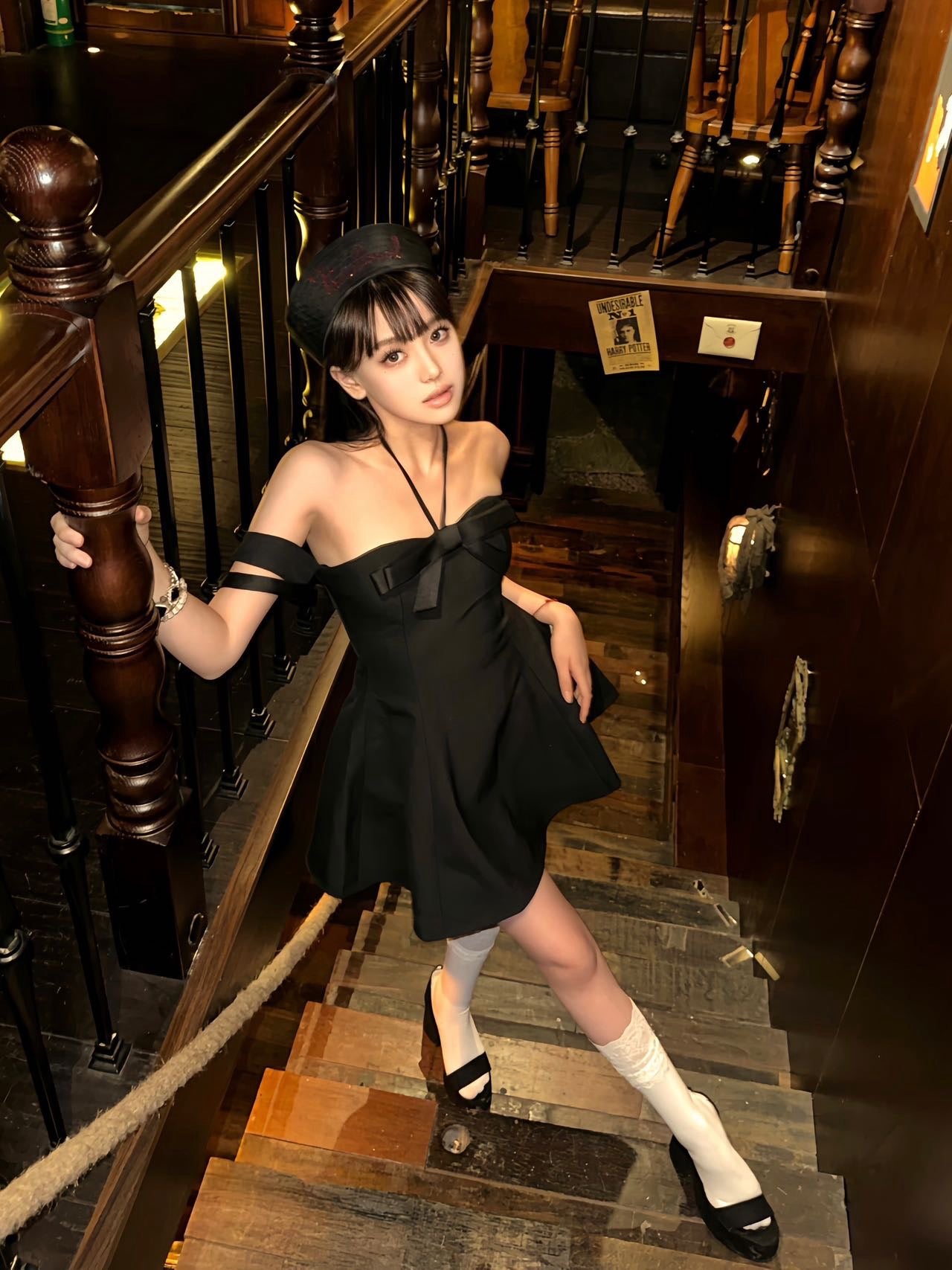 Black Classic Off-Shoulder Satin Mini Dress MUE NEW YORK Black Classic Off-Shoulder Satin Mini Dress MUE NEW YORK
