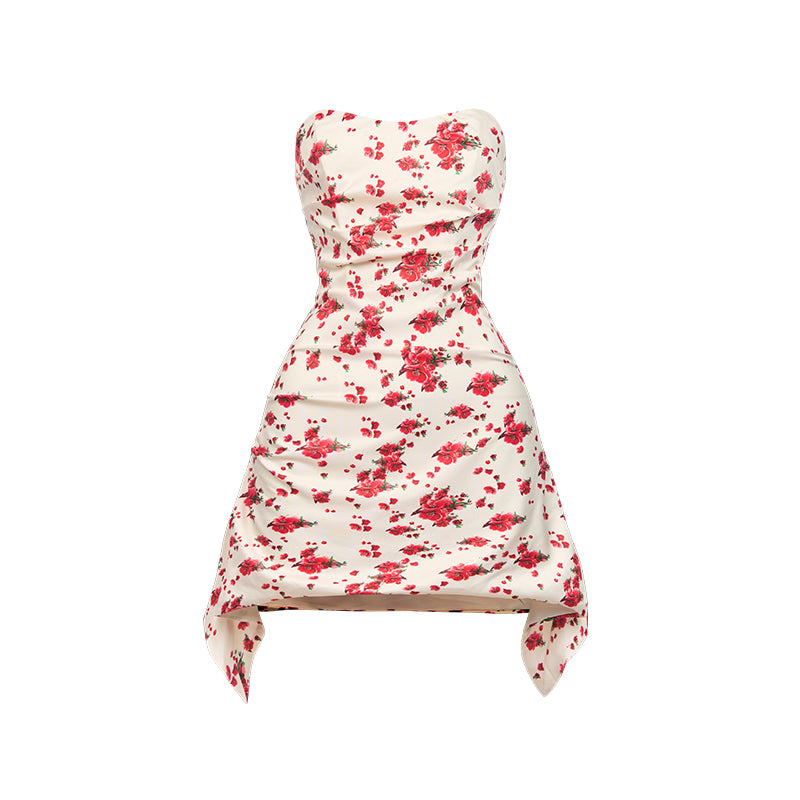 Sheer Luck PB Pomegranate Flower Print Sheath Mini Dress