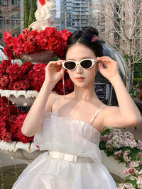 First Date White Bouquet Dress