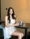 First Date White Bouquet Dress