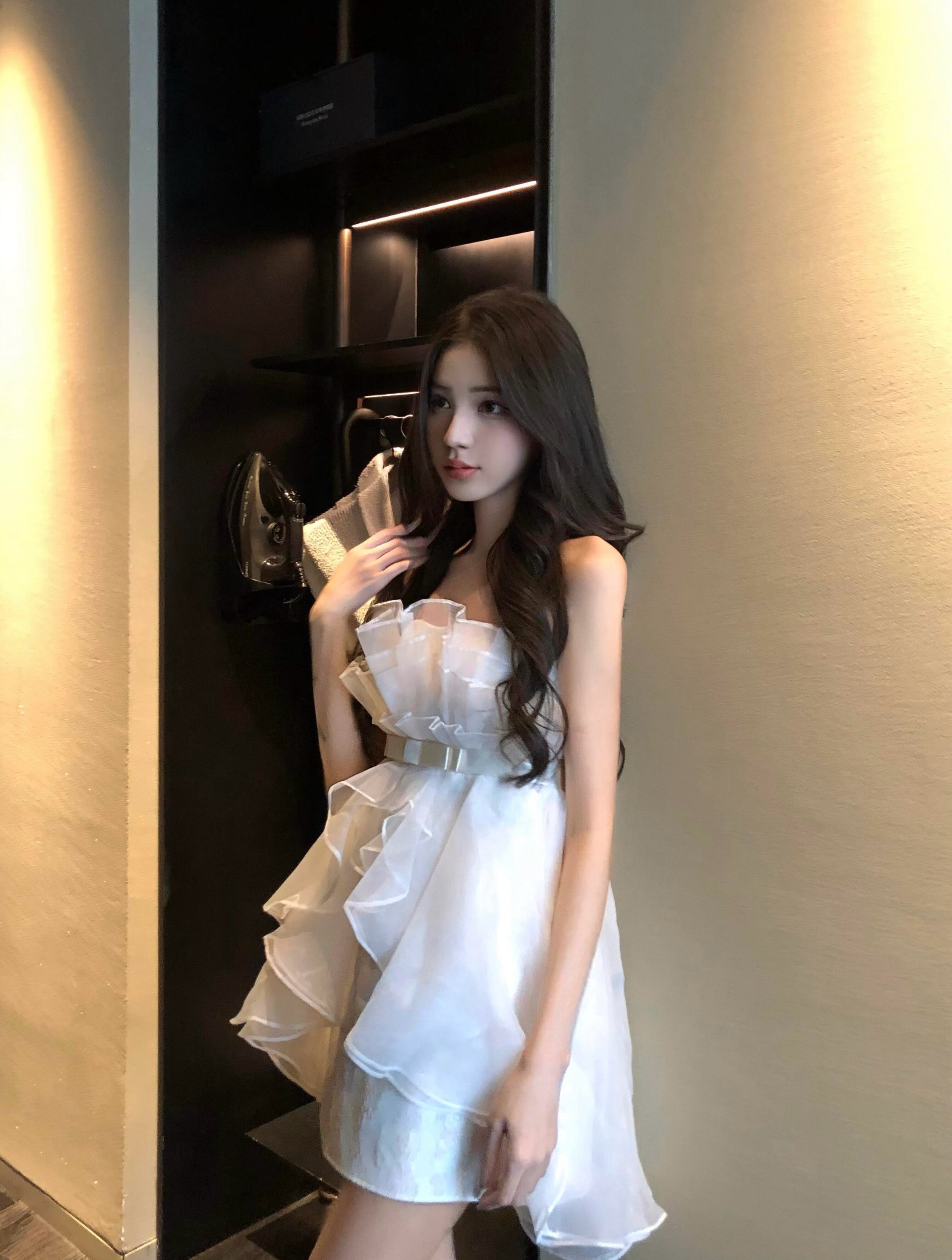 First Date White Bouquet Dress