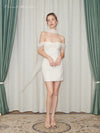 First Date Halter Off-Shoulder Ribbon Dress