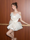 First Date White Flower Sheer Sleeveless Dress