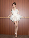 First Date White Flower Sheer Sleeveless Dress