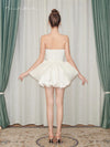 First Date White Flower Sheer Sleeveless Dress