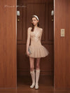 First Date Khaki Chiffon Mini Dress