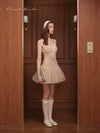 First Date Khaki Chiffon Mini Dress