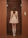 First Date Khaki Chiffon Mini Dress