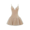 First Date Khaki Chiffon Mini Dress