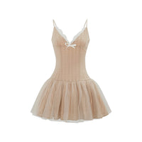 First Date Khaki Chiffon Mini Dress