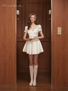 First Date Puff Sleeves Mini Dress
