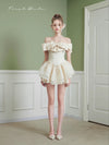 First Date Diamond-Embellished Puffy Dress