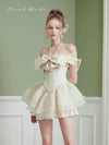 First Date Diamond-Embellished Puffy Dress