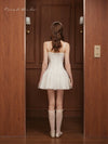 First Date White Chiffon Mini Dress