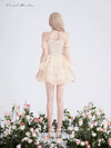 First Date Pink Ruffled Collar Dress