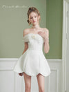 First Date Camellia Off-Shoulder Date Sweet Off-Shoulder Dress