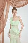 Sheer Luck Ayla Slit HemHalter Maxi Dress