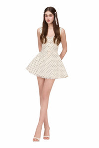 JUBIN White Dottie Mini Dress