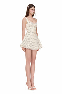 JUBIN White Dottie Mini Dress