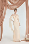 Sheer Luck Jasmine Chiffon Backless Corset Halter Maxi Skinny Dresses