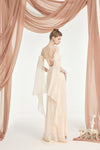 Sheer Luck Jasmine Chiffon Backless Corset Halter Maxi Skinny Dresses