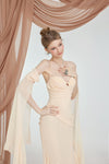 Sheer Luck Jasmine Chiffon Backless Corset Halter Maxi Skinny Dresses
