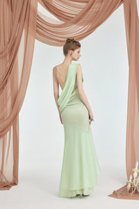 Sheer Luck Ayla Slit HemHalter Maxi Dress