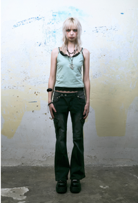 NOTKNOWING Lace Layered Cami Set (MINT&DOT)