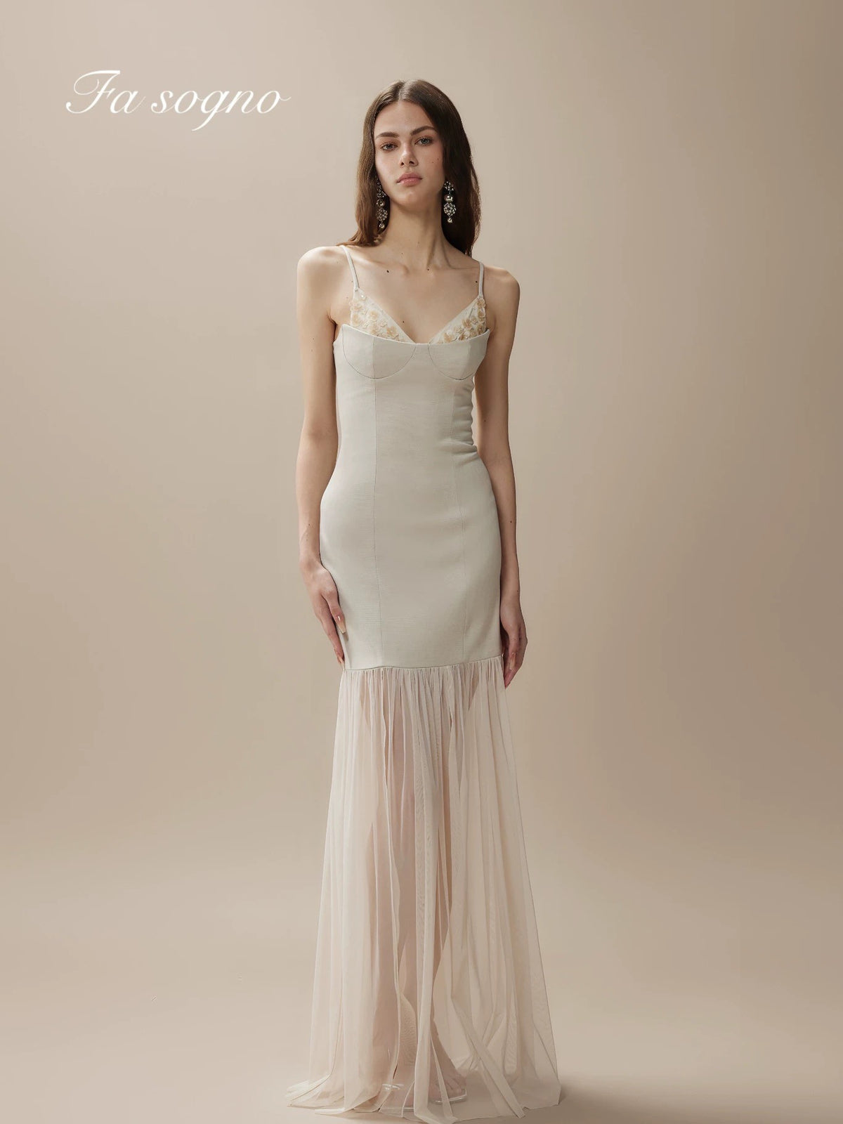 Fa Sogno Glimmering Whisper Formal Tulle Maxi Dress product image 1