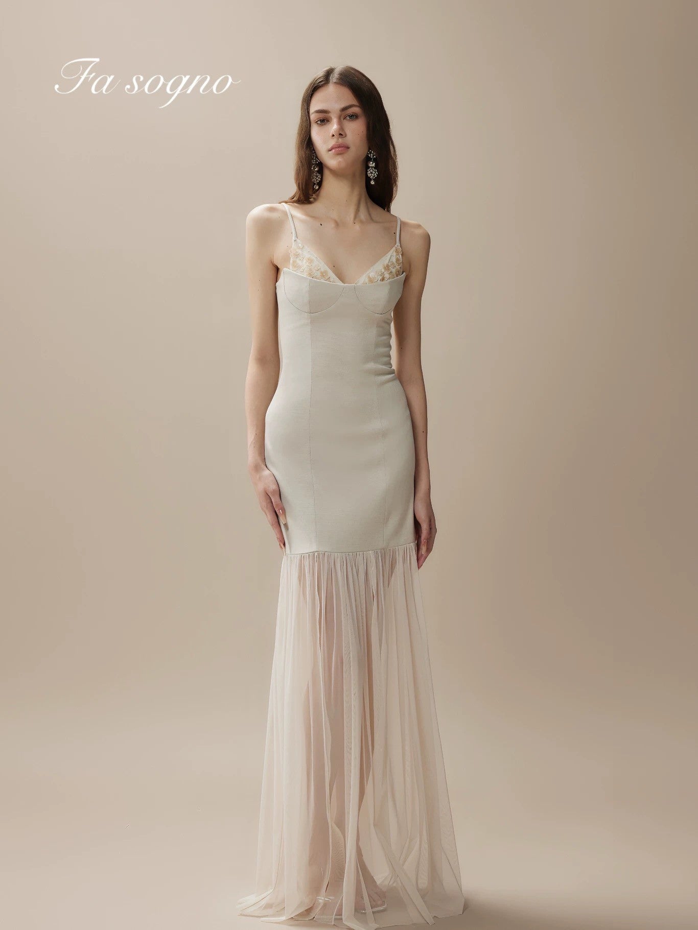 Fa Sogno Glimmering Whisper Formal Tulle Maxi Dress product image 1