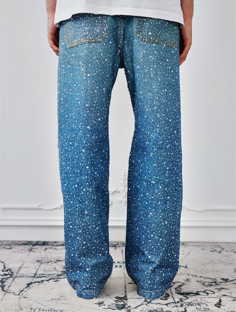 BORC Birth of Royal Child 20K Swarovski Diamond Pants Blue