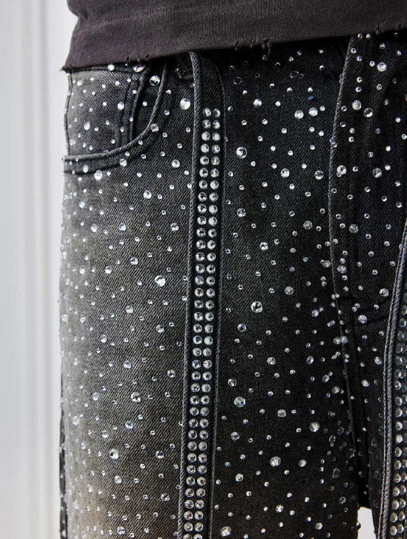 BORC Birth of Royal Child 20K Swarovski Diamond Pants Black