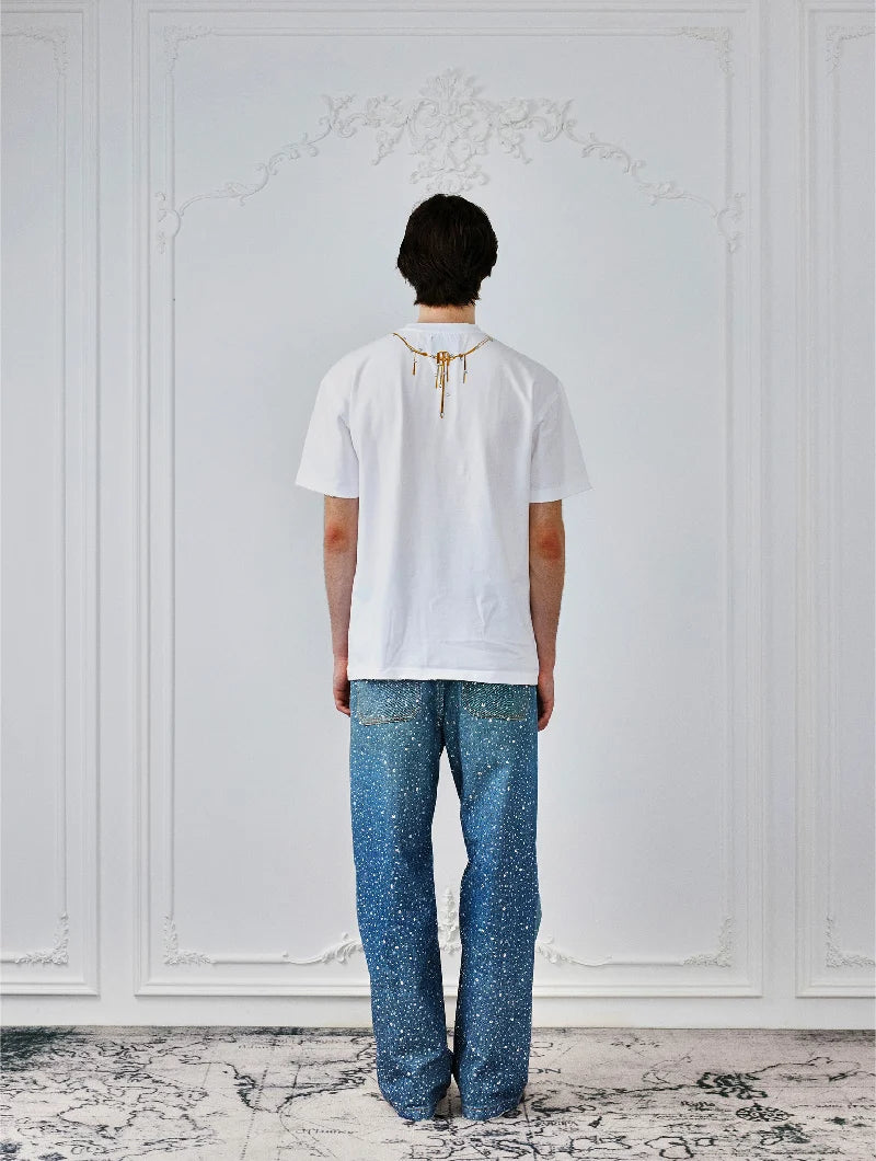 BORC Birth of Royal Child 20K Swarovski Diamond Pants Blue
