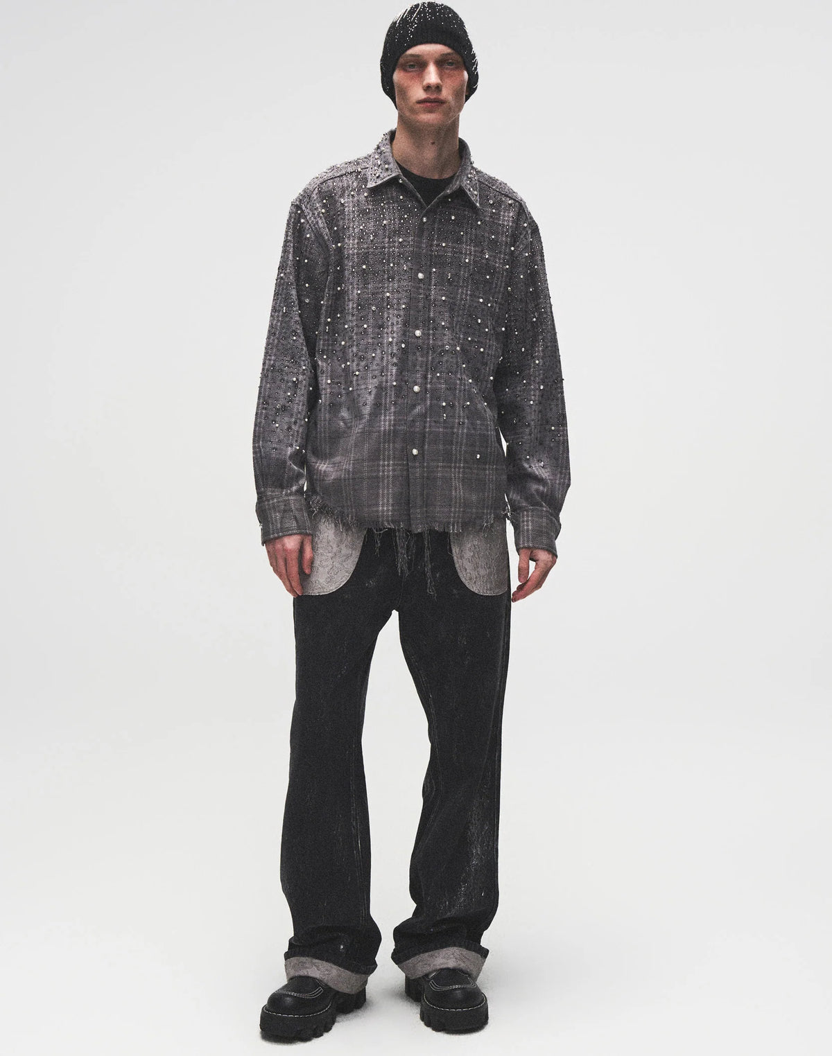 BORC Birth of Royal Child 20K Pearl Diamond Shirt Grey