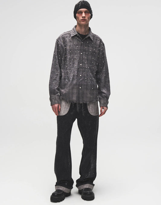 BORC Birth of Royal Child 20K Pearl Diamond Shirt Grey