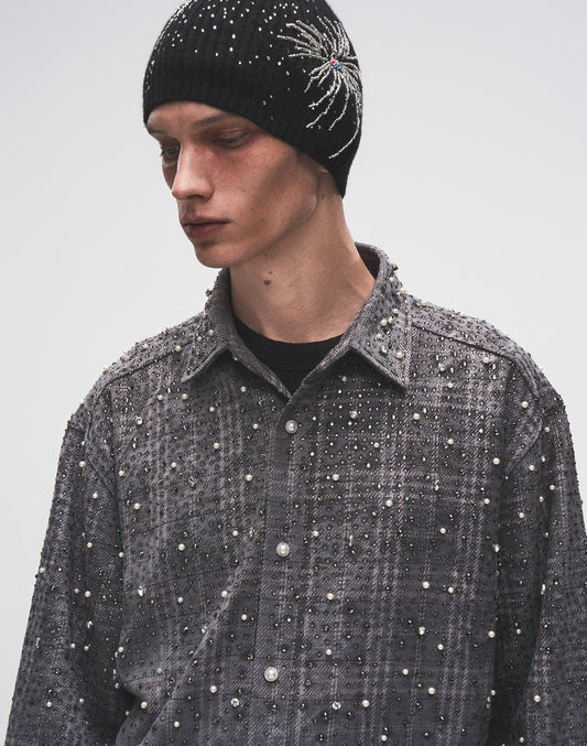 BORC Birth of Royal Child 20K Pearl Diamond Shirt Grey