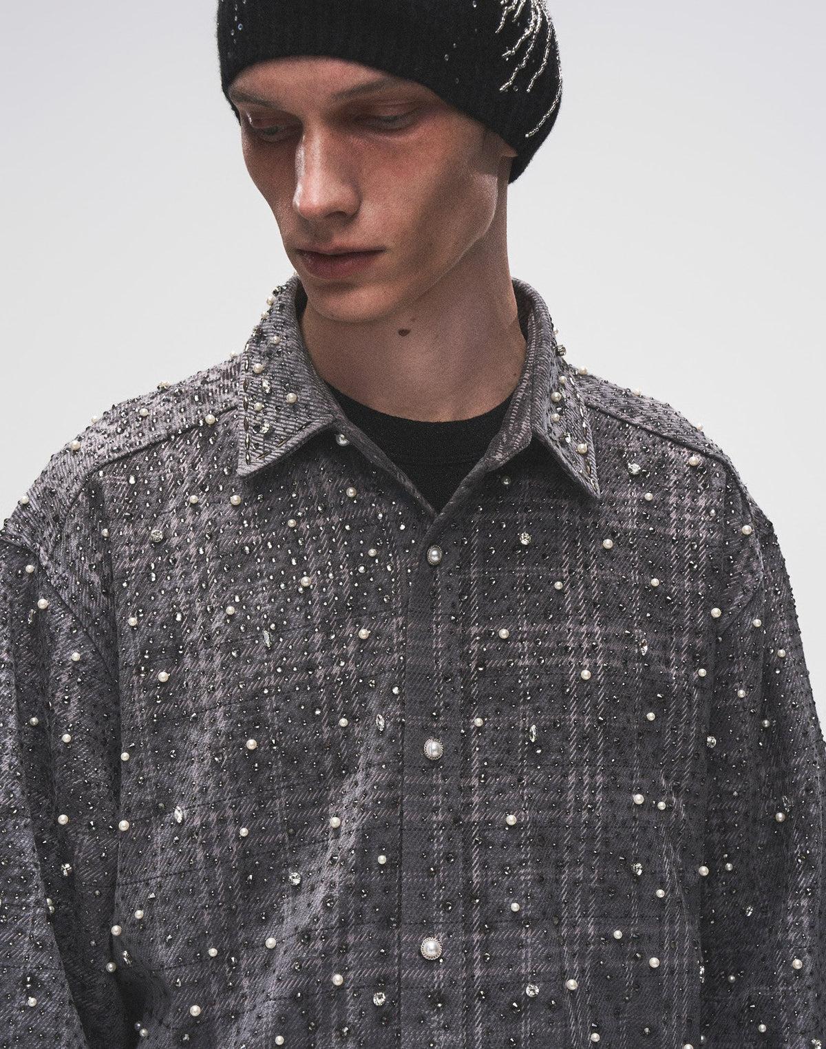 BORC Birth of Royal Child 20K Pearl Diamond Shirt Grey