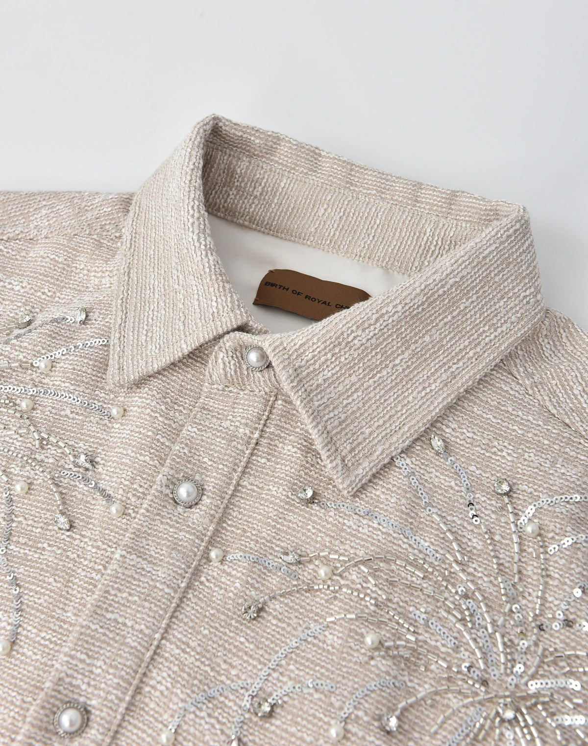 BORC Birth of Royal Child Fireworks Beaded Diamond Shirt