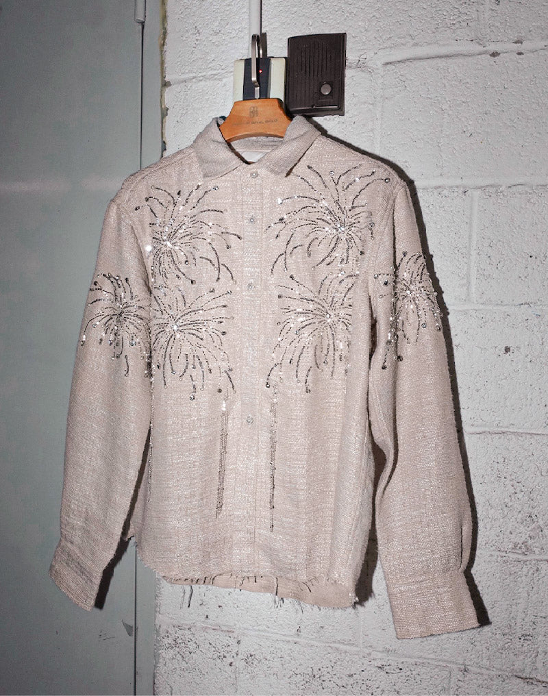 BORC Birth of Royal Child Fireworks Beaded Diamond Shirt