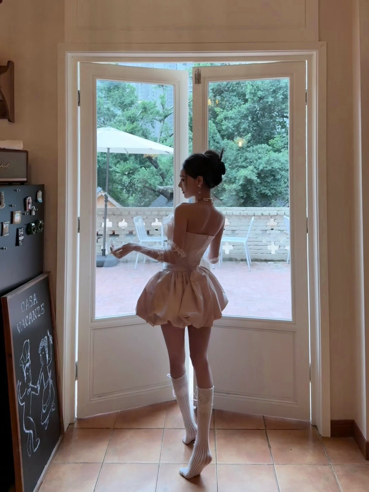 Fa Sogno 百利甜雾抹胸花苞裙