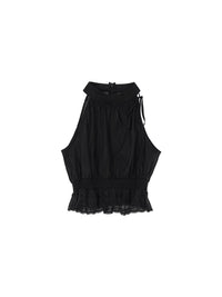 Not Your Rose Clara Halter Top Black