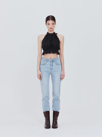 Not Your Rose Clara Halter Top Black