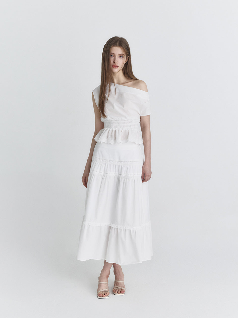 Not Your Rose Ivory Lace Tiered Maxi Skirt